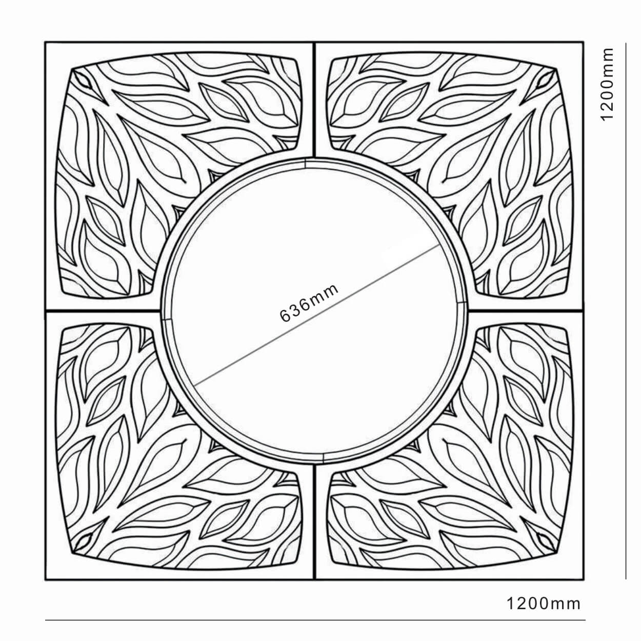 Приствольная решетка для дерева ZKING CRUST 1.2х1.2м Черная в Ноябрьске фото