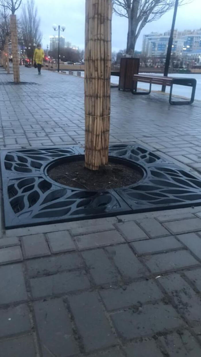 Приствольная решетка для дерева ZKING CRUST 1.2х1.2м Черная в Ноябрьске фото