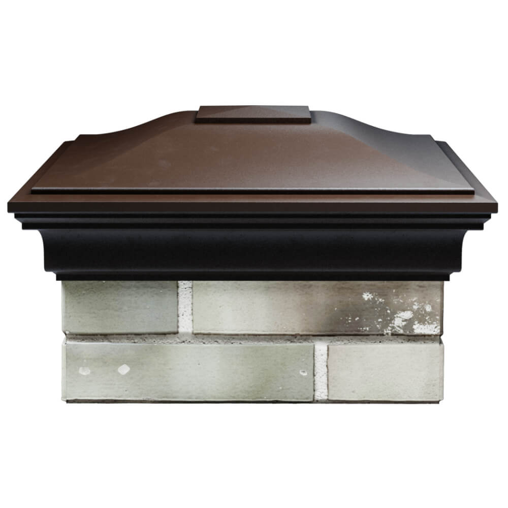 Колпак Zking Монблан Коричневый на столб 1.5х1.5 кирпича (385х385мм)