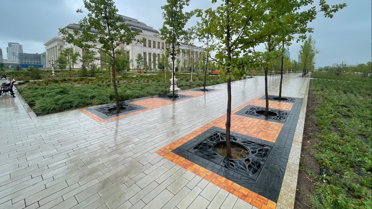 Приствольная решетка для дерева ZKING CRUST 1.2х1.2м Черная в Ноябрьске фото