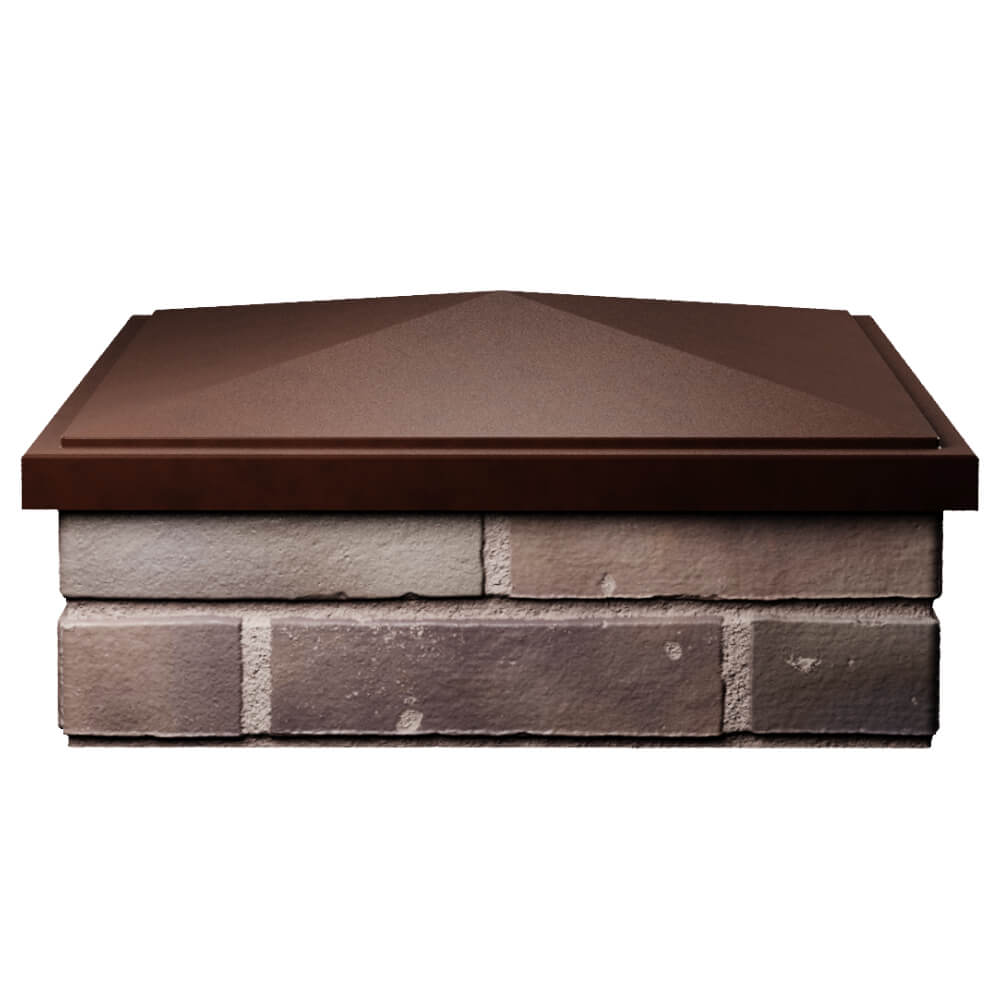 Колпак Zking БонаМоно Коричневый на столб 2х2 кирпича (515х515, 530х530мм)