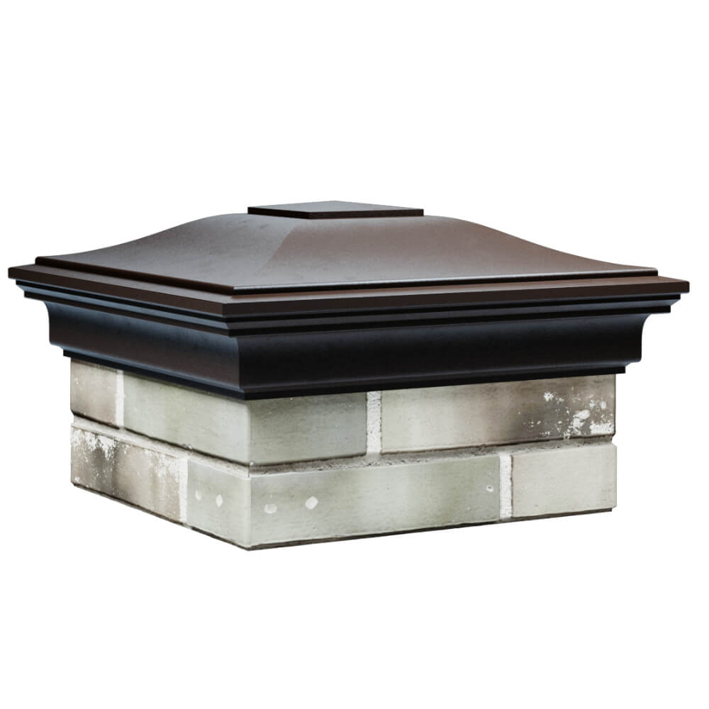 Колпак Zking Монблан Коричневый на столб 1.5х1.5 кирпича (385х385мм)